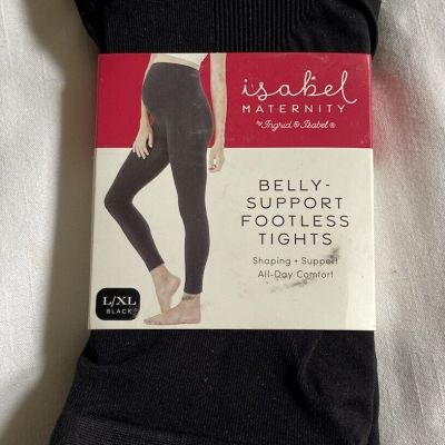 NWT Isabel Maternity Belly Support Footless Tights - Black - Size L/XL - NEW